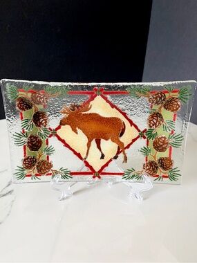 9.5" Moose Platter by Peggy Karr